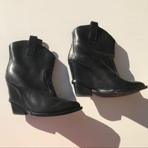 Giuseppe Zanotti black western wedge boot